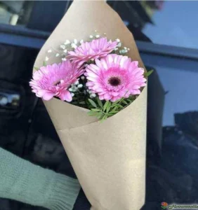 Букет гербер и гипсофилы
