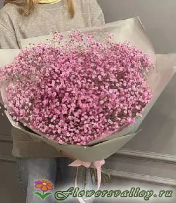 Букет из розовой гипсофилы