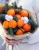Букет новогодний с мандаринами, маленький. Фото 2