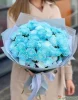 Букет из голубых хризантем, 9 шт.