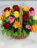 25 разноцветных роз