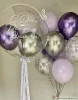 Композиция из шариков с шаром баблс с шарами внутри