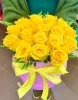 Коробка из 35 желтых роз