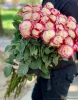 Букет из 25 бело-розовых роз (пр-во Эквадор, сорт "свитнесс")