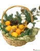 Новогодняя корзина с мандаринами №1